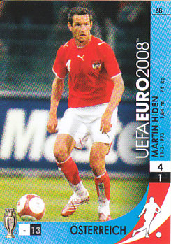 Martin Hiden Austria Panini Euro 2008 Card Game #68